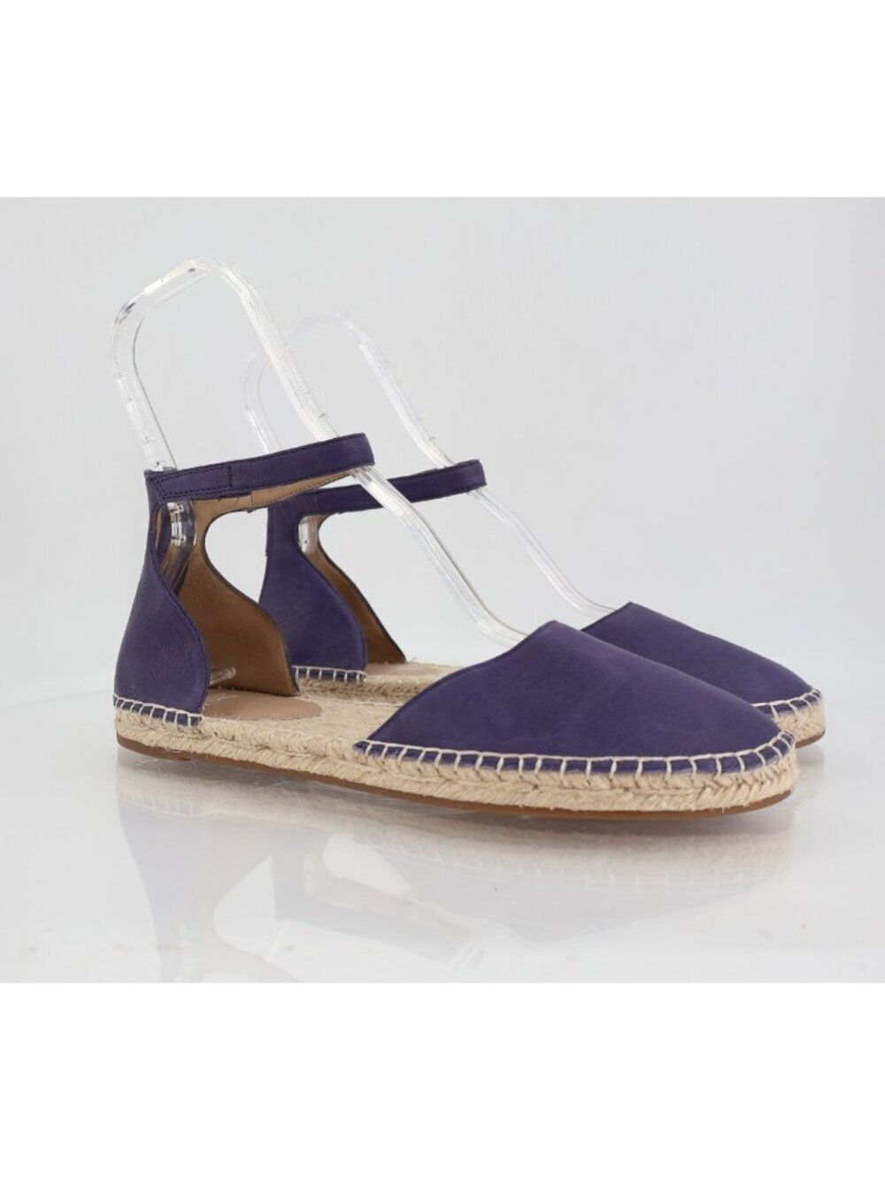Eileen Fisher Women Lala Espadrille Flat Size 11 Blue Purple Leather Ankle Strap